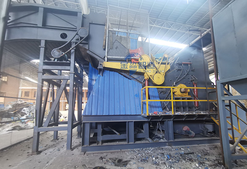 450型废钢破碎机客户室内安装使用