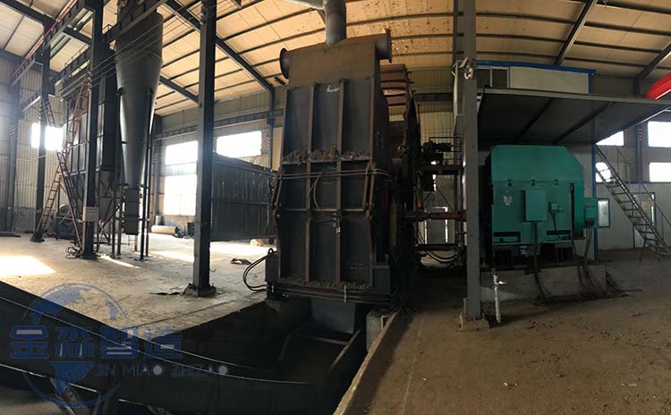 1200马力废钢破碎机室内安装使用现场