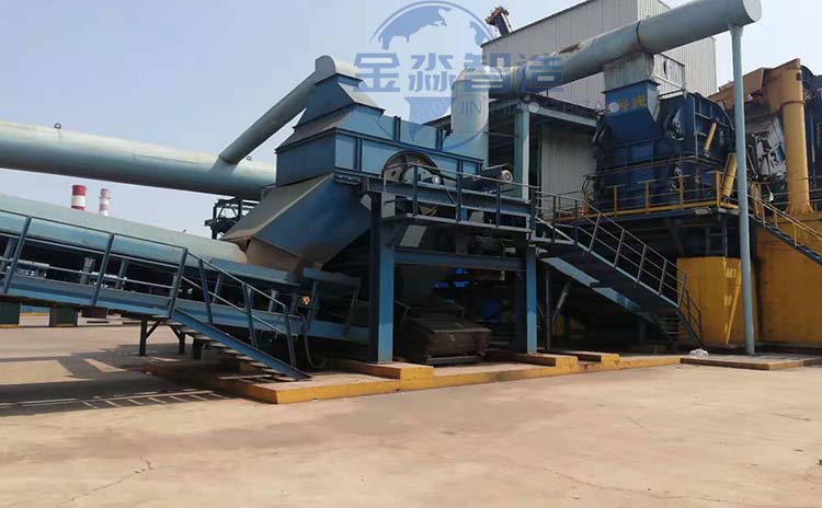 6000马力大型废钢破碎机室外场地案例